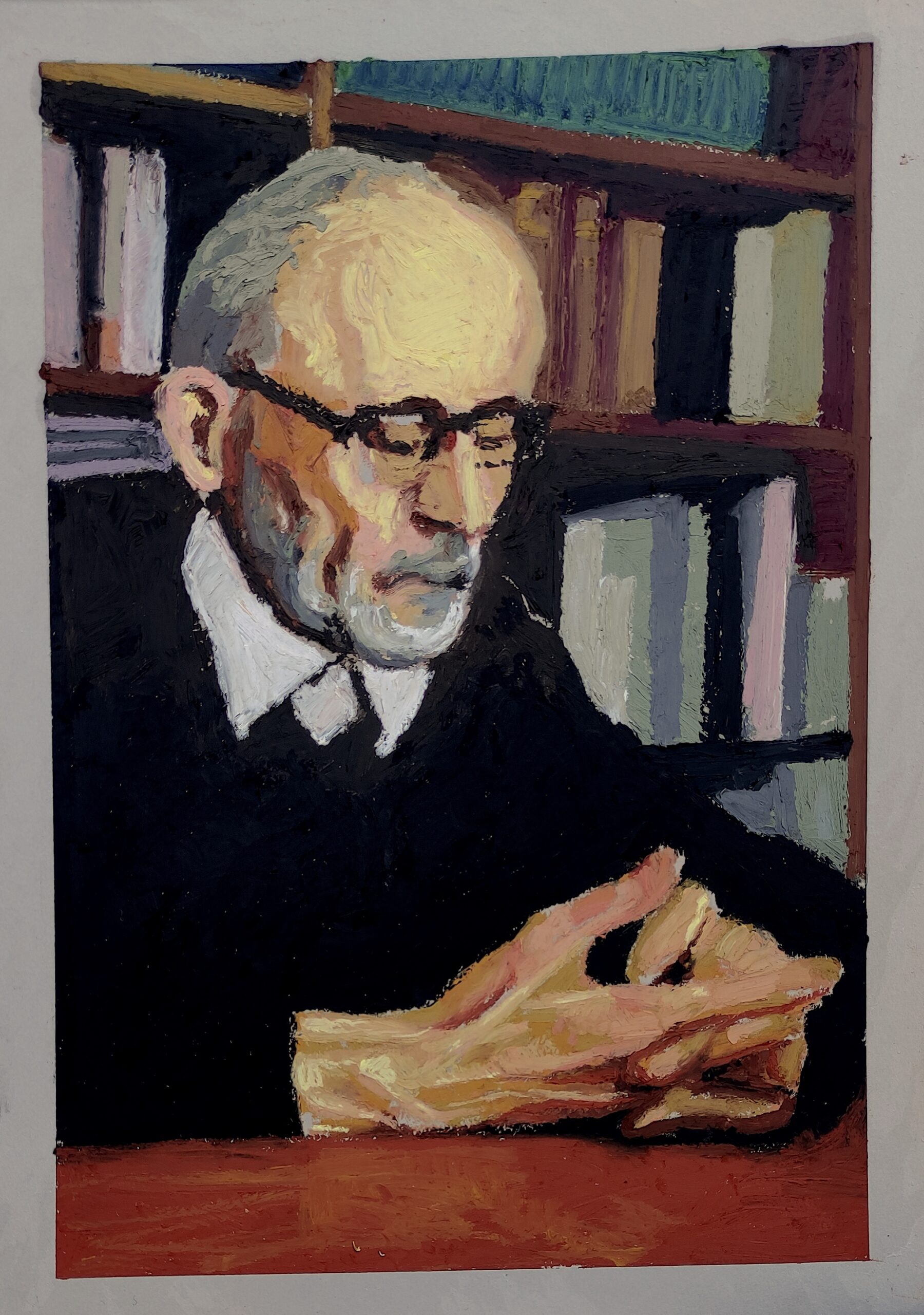 Il professore nel suo studio (40 x 30)