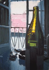 Bottiglia e finestra